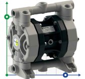 Pneumatic Diaphragm Pump PHOENIX P55 PP NBR, 55 l/min for coagulantu Pneumatic Diaphragm Pump PHOENIX P55 PP NBR, 55 l/min for coagulantu