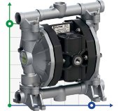 Пневматический мембранный насос PHOENIX P60 ALU EPDM, 65 л/мин для клея ПВА Пневматический мембранный насос PHOENIX P60 ALU EPDM, 65 л/мин для клея ПВА