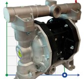 Пневматический мембранный насос PHOENIX P90 ALU SANTOPRENE+PTFE, 100 л/мин для лака Пневматический мембранный насос PHOENIX P90 ALU SANTOPRENE+PTFE, 100 л/мин для лака
