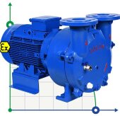 Vacuum pump for molecular sieve regeneration GMVP 230/120 with 1450 rpm 50Hz 5.5 kW motor in explosion-proof design Vacuum pump for molecular sieve regeneration GMVP 230/120 with 1450 rpm 50Hz 5.5 kW motor in explosion-proof design